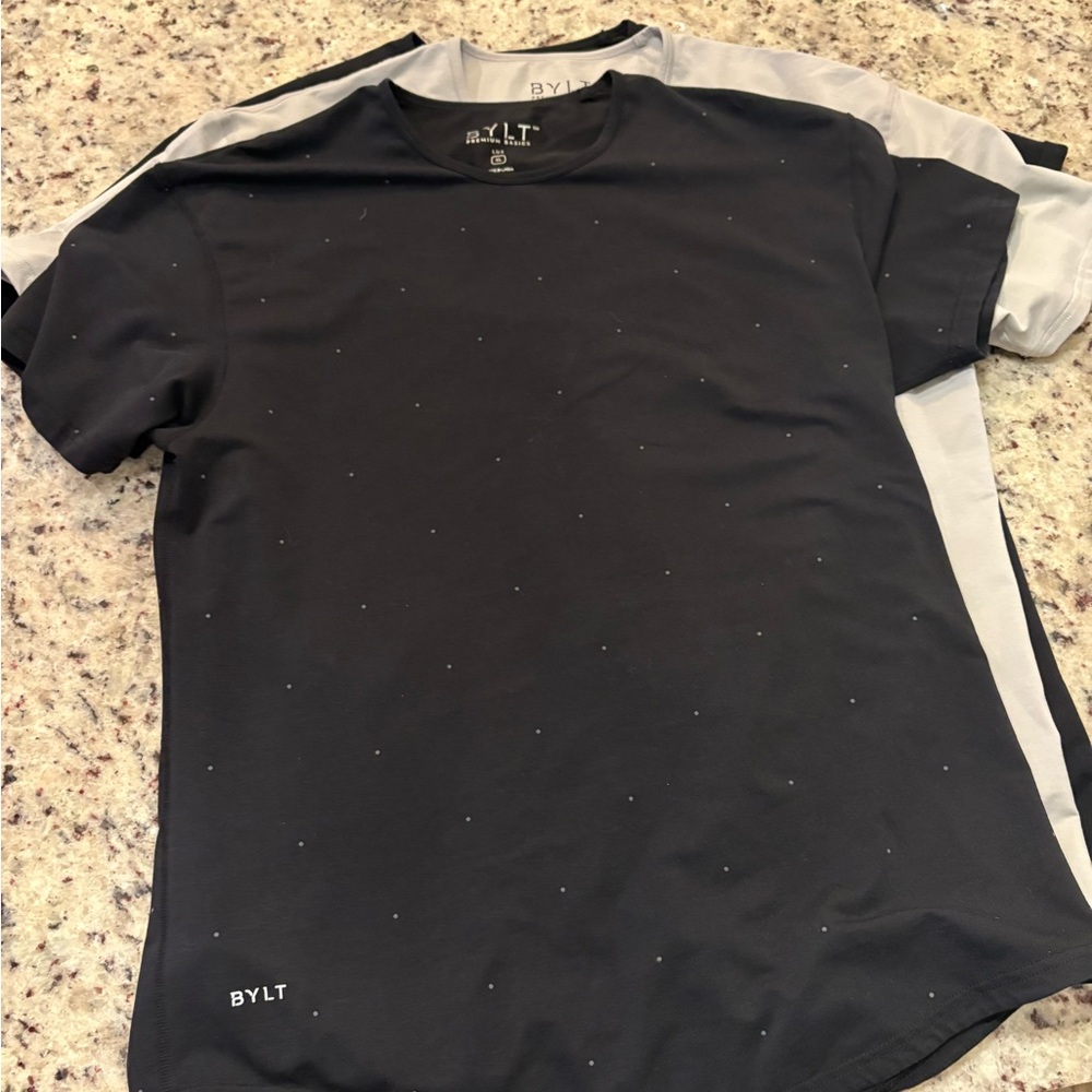 BYLT Basics Black and Gray Short Sleeve Tees